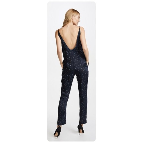 IRO Bemera Floral Spaghetti Strap Silk Jumpsuit sz 38 France Size 38 = US 6 - Picture 2 of 11